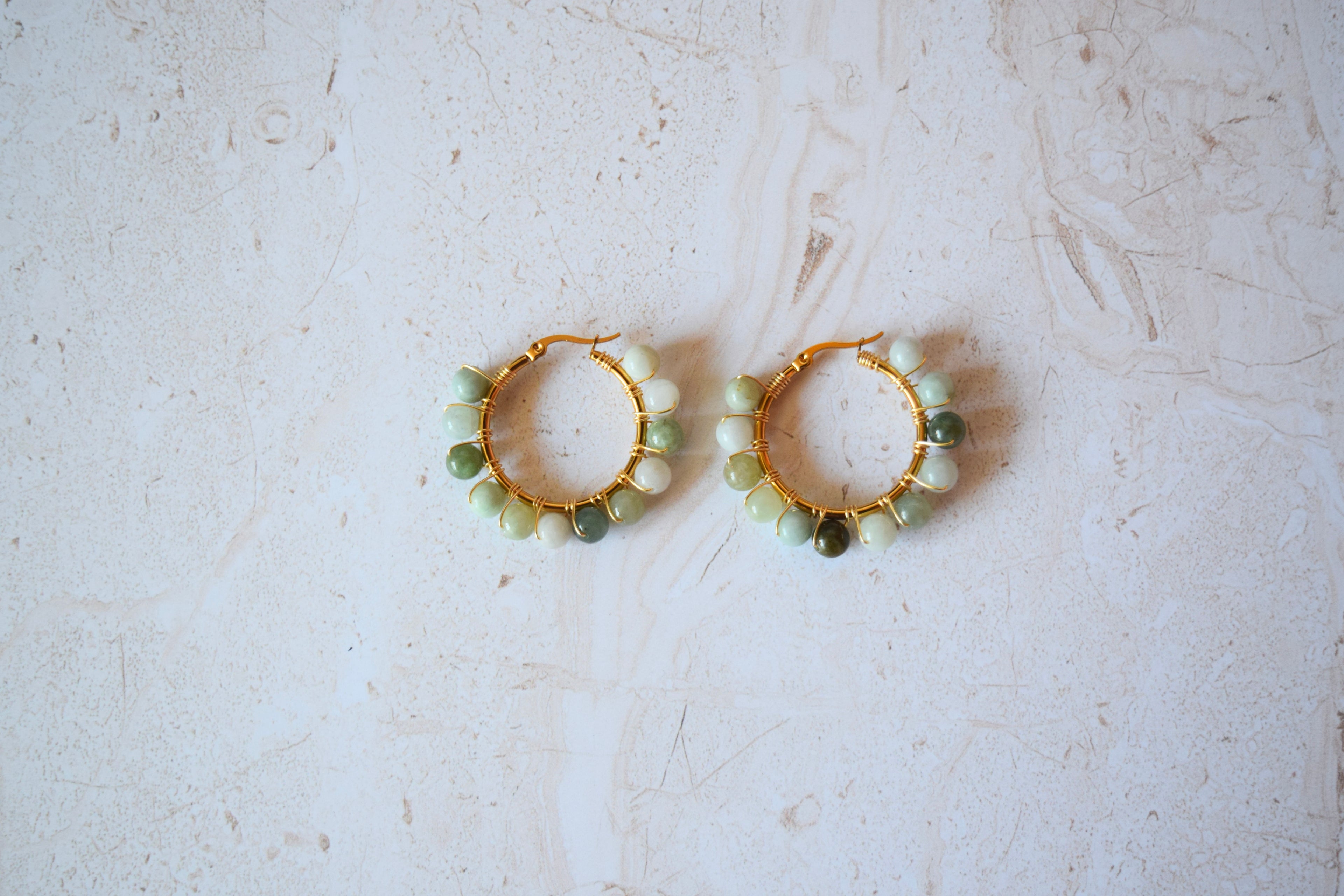 Arracadas bordadas de Jade