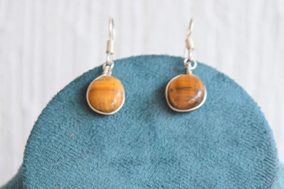 Aretes Sandra (ojo de tigre)